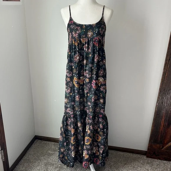 Natural Life Floral Maxi Dress - Black and Multicolor M - Picture 6 of 10